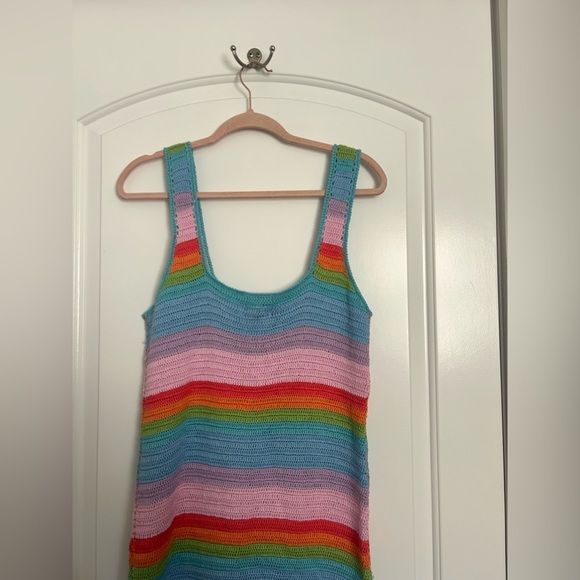 Show Me Your Mumu Day Trip Rainbow Crotchet Dress Coverup size small NWT - Picture 11 of 14